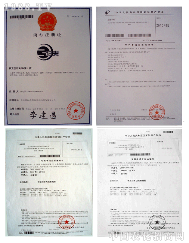 臨沂市田園肥業(yè)有限公司資質(zhì)榮譽