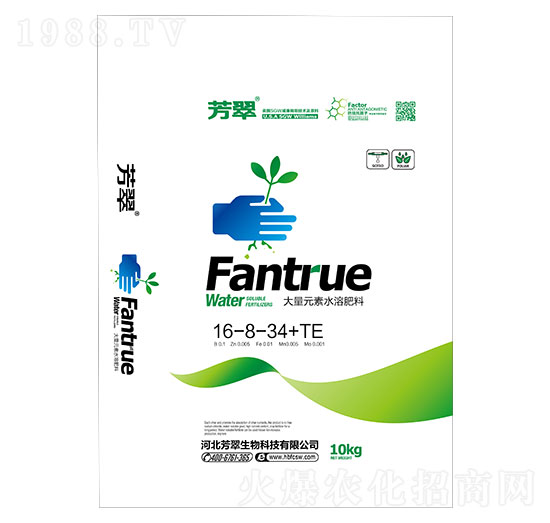 大量元素水溶肥料16-8-34+TE-芳翠-佰潤(rùn)肥業(yè)
