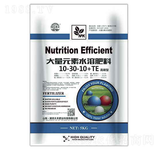 高磷促花型大量元素水溶肥料10-30-10+TE-田園季豐-大豐肥業(yè)