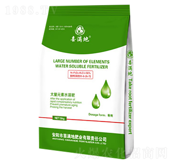 高氮高鉀型大量元素水溶肥-喜滿地