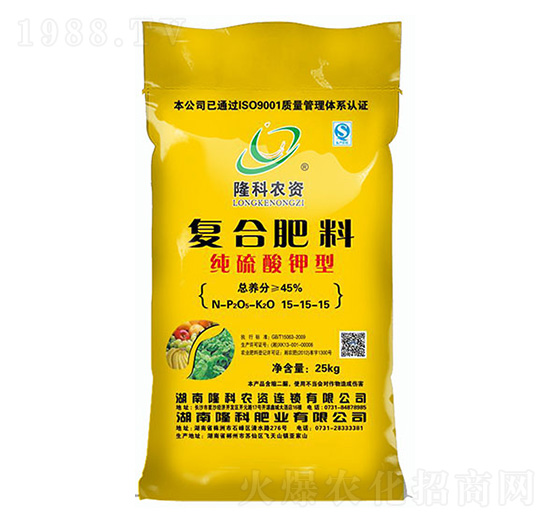 純硫酸鉀型復合肥料15-15-15-隆科肥業(yè)