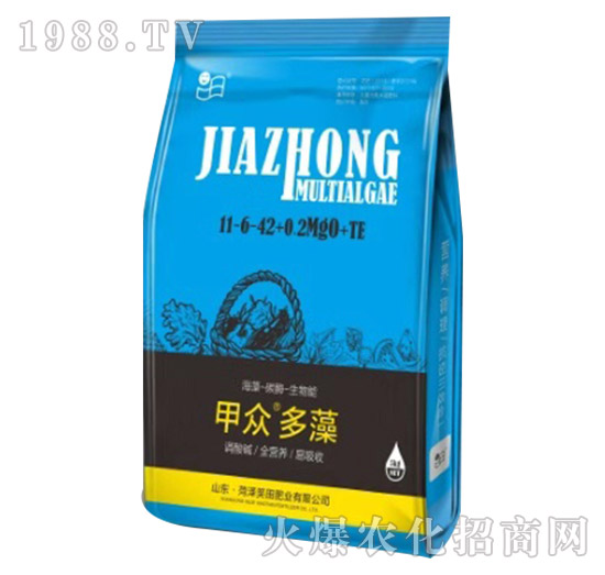 大量元素水溶肥11-6-42+0.2MgO+TE-甲眾多藻-笑田
