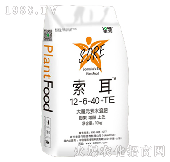 大量元素水溶肥12-6-40+TE-索耳-中創(chuàng)慧農(nóng)