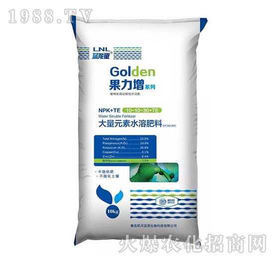 大量元素水溶肥料10-10-30+TE-果力增-藍能量