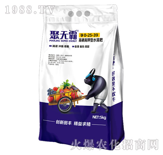 高磷高鉀型水溶肥0-25-39-聚無霸-田豐