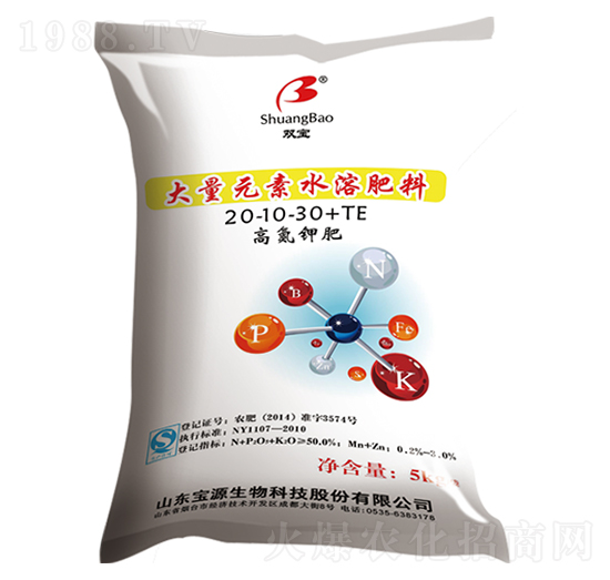 大量元素水溶肥料20-10-30+TE-寶田肥業(yè)