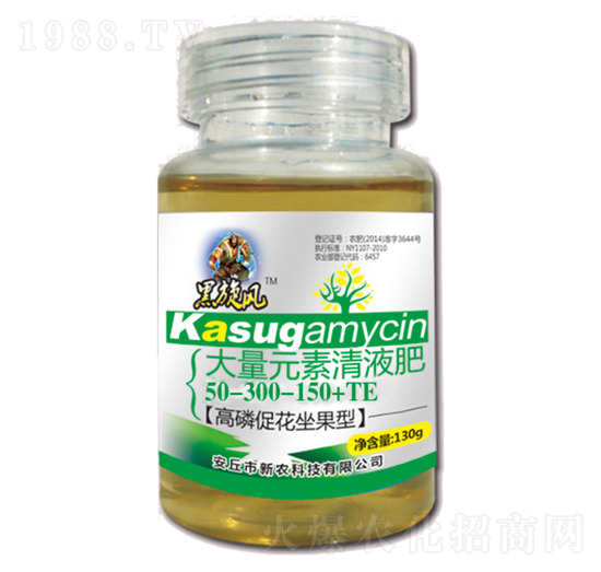 130g大量元素清液肥50-300-150+TE-黑旋風-新農(nóng)