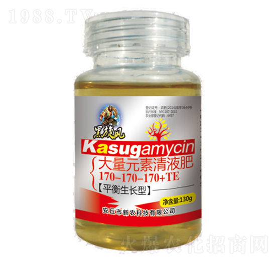 130g大量元素清液肥170-170-170+TE-黑旋風-新農(nóng)