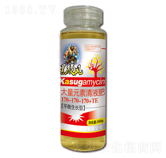260g大量元素清液肥170-170-170+TE-黑旋風-新農(nóng)