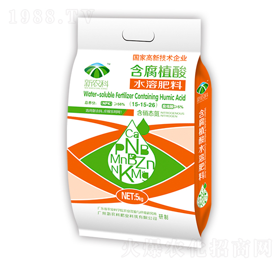 含腐植酸水溶肥料15-15-25-新農(nóng)科