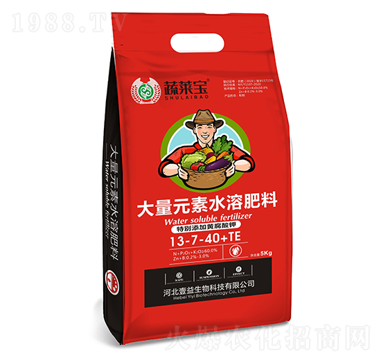 大量元素水溶肥料13-7-40+TE-蔬萊寶-壹益生物