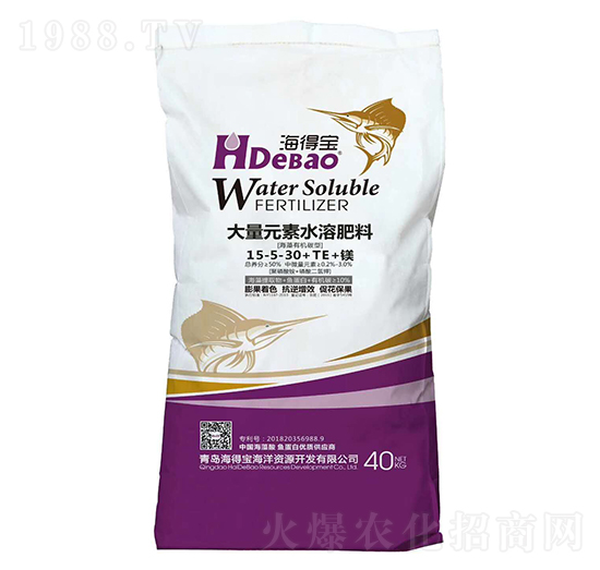 大量元素水溶肥15-5-30+TE+鎂-海得寶