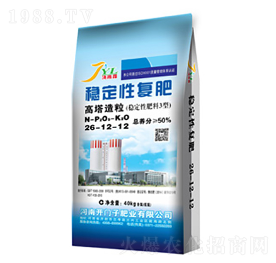 高塔造粒復(fù)合肥料26-12-12-澆雨露-開門子