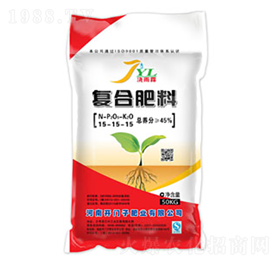 氯基復(fù)合肥料15-15-15-澆雨露-開(kāi)門(mén)子