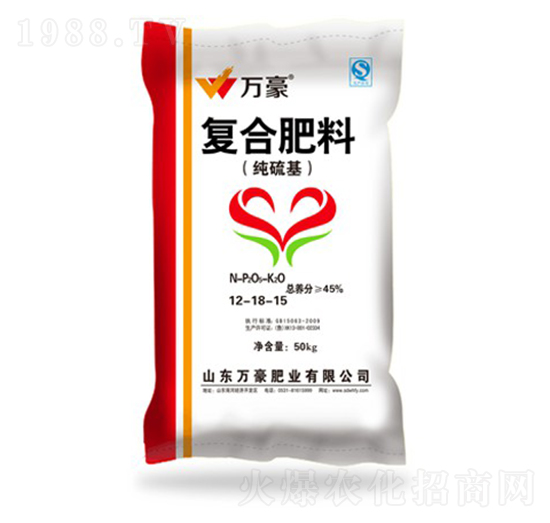 純硫基復(fù)合肥料12-18-15-萬(wàn)豪