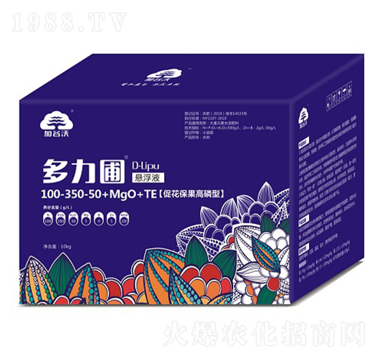 保花保果高磷型懸浮肥100-350-50+MgO+TE 多力圃 加谷沃