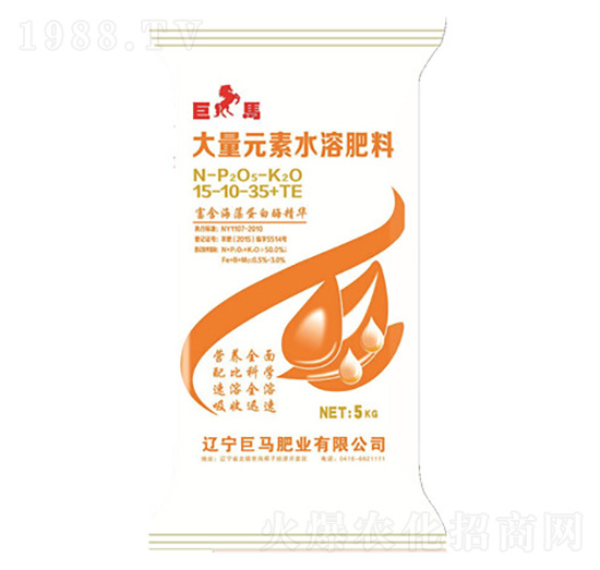 大量元素水溶肥15-10-35+TE-巨馬肥業(yè)