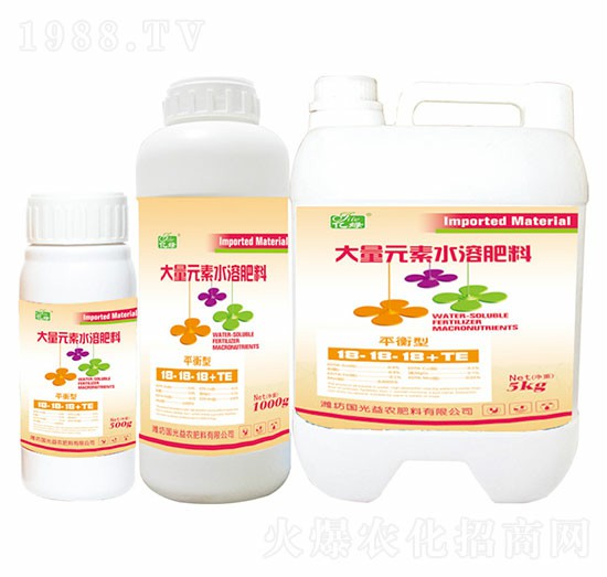 平衡型大量元素流體肥18-18-18+TE-國(guó)光益農(nóng)