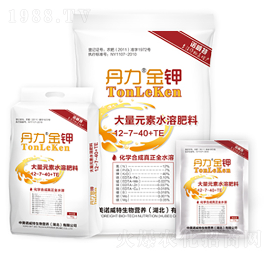 大量元素水溶肥料12-7-40+TE-丹力金鉀-中美諾威特