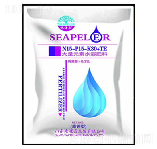 大量元素水溶肥料15-15-30+TE-地冠富