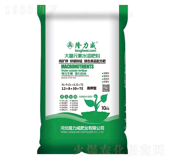 純礦鉀大量元素水溶肥12+8+30+TE-隆力威