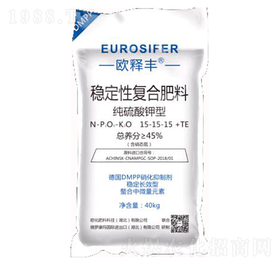 純硫酸鉀型穩(wěn)定性復(fù)合肥料15-15-15+TE-歐釋豐