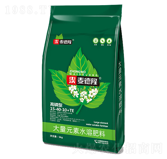 大量元素水溶肥料15-40-10+TE-麥德隆