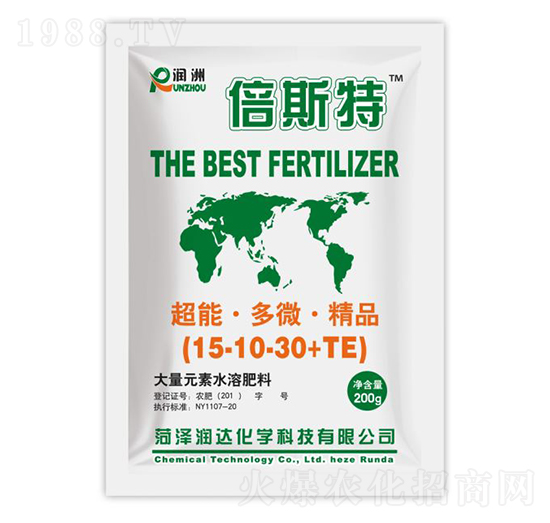 大量元素水溶肥15-10-30+TE-倍斯特-潤達化學(xué)