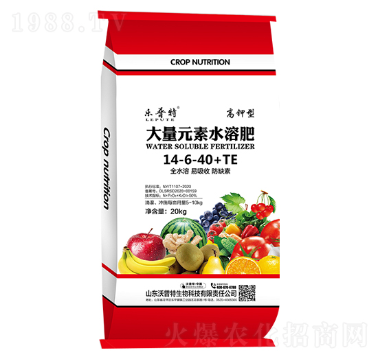 大量元素水溶肥14-6-40+TE-樂普特-沃普特