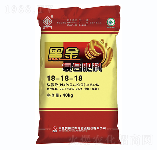 腐植酸復(fù)合肥料18-18-18-黑金-紅四方