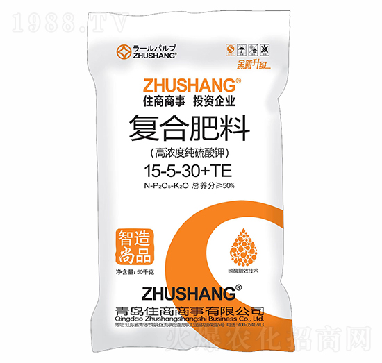 高濃度純硫酸鉀復(fù)合肥料15-5-30+TE-住商商事