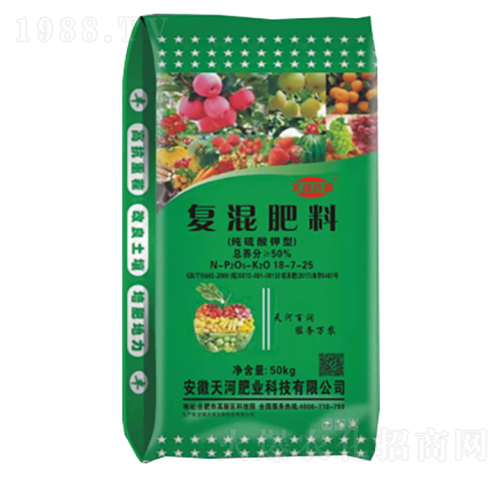 純硫酸鉀型復(fù)混肥料18-7-25-天河百潤