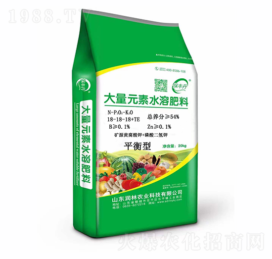 平衡型大量元素水溶肥18-18-18+TE-潤(rùn)林農(nóng)業(yè)