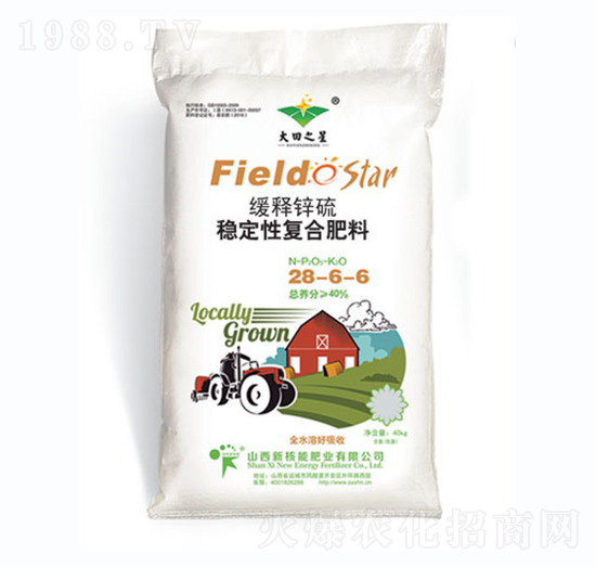 緩釋鋅硫穩(wěn)定性復合肥料28-6-6-新核能