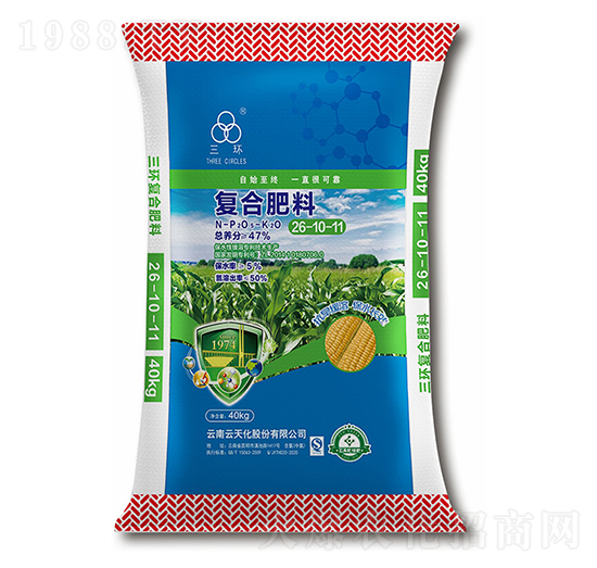 抗旱緩溶復(fù)合肥料26-10-11-三環(huán)-云天化