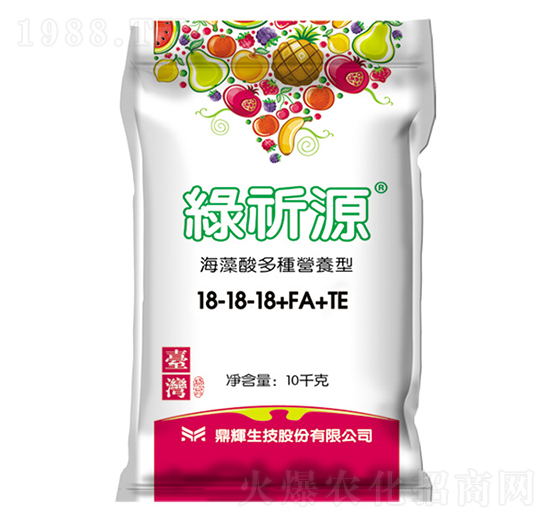 海藻酸營養(yǎng)型有機(jī)無機(jī)肥料18-8-32+FA+TE-綠祈源-浩海