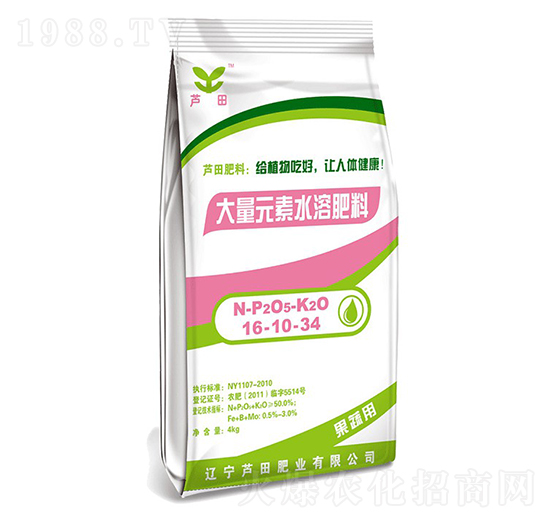 大量元素水溶肥料16-10-34-蘆田肥業(yè)