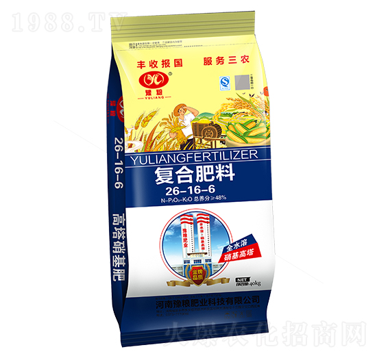 小麥專用高塔氯基復(fù)合肥料26-16-6-豫糧肥業(yè)