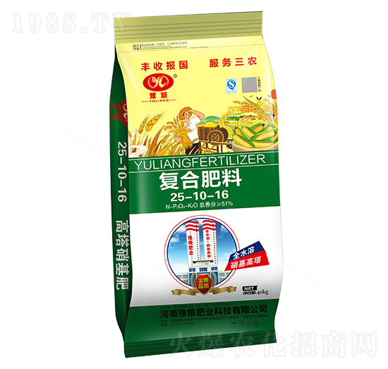 小麥專用高塔氯基復(fù)合肥料25-10-16-豫糧肥業(yè)