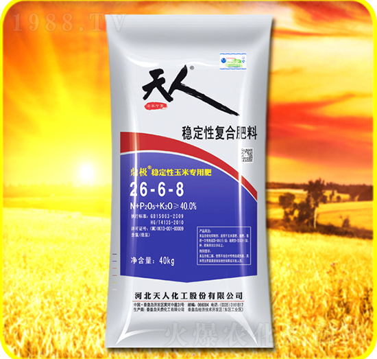 玉米專用穩(wěn)定性復合肥料26-6-8-天人化工