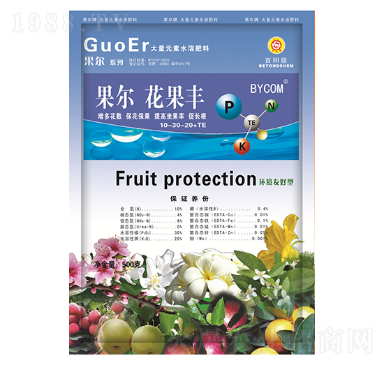 高磷型大量元素水溶肥10-30-20+TE-果爾花果豐-百陽墾