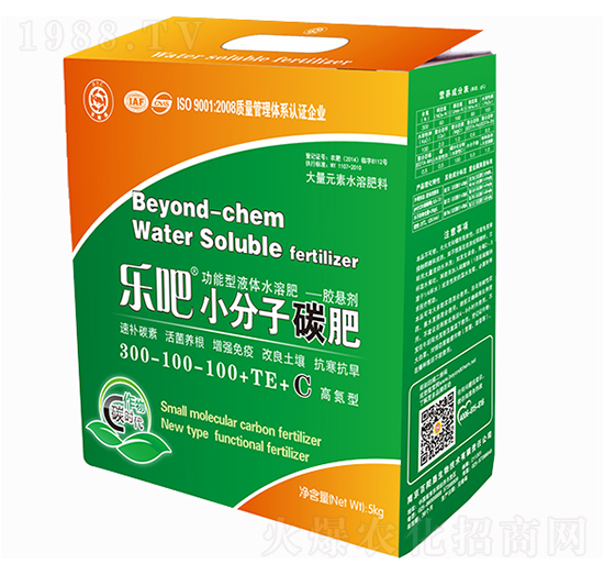 高氮型大量元素水溶肥300-100-100+Ca+Mgo+TE+C-樂吧小分子碳肥-百陽(yáng)墾