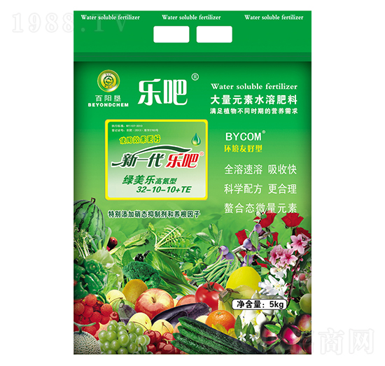 高氮型大量元素水溶肥32-10-10+TE-樂吧綠美樂-百陽墾