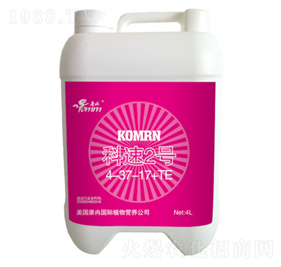康冉水溶肥4-37-17+TE-科速2號-康冉國際