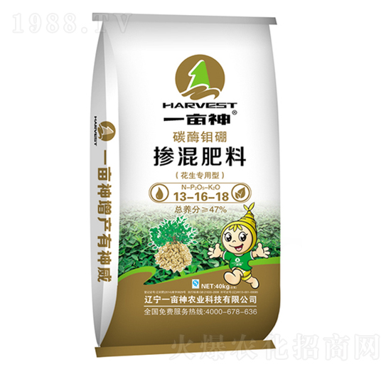 47%花生專用型摻混肥料13-16-18-大紅仁-一畝神