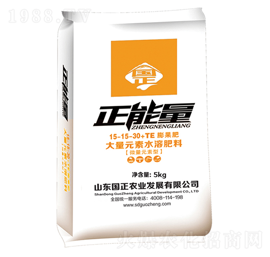 大量元素水溶肥料15-15-30+TE-國(guó)正-正能量