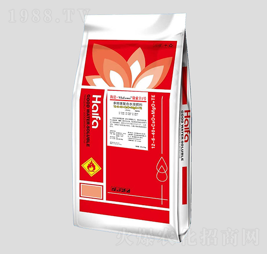 多鈣鎂復(fù)合水溶肥料12-6-40+CaO+MgO+TE-海法依索豐1號(hào)-邦典作物