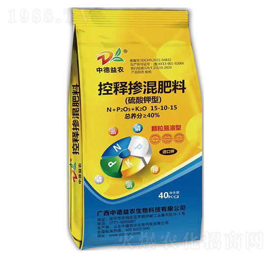 硫酸鉀型控釋摻混肥料15-10-15-中德益農