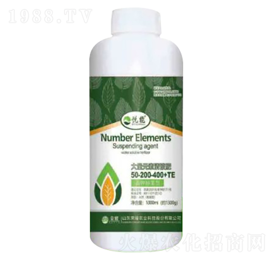 1300g高鉀膨果型大量元素清液肥50-200-400+TE-悅能-榮耀農業(yè)