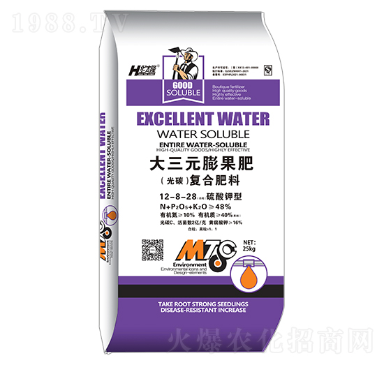 大三元膨果（光碳）復合肥料12-8-28-華太隆-中農(nóng)化